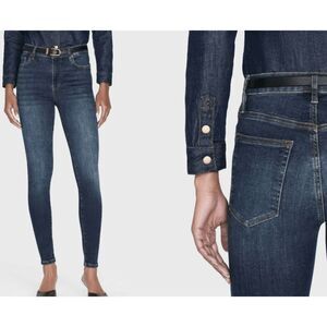 Frame Le High Skinny Crop Jeans in Sulham Wash Stretch Size 30